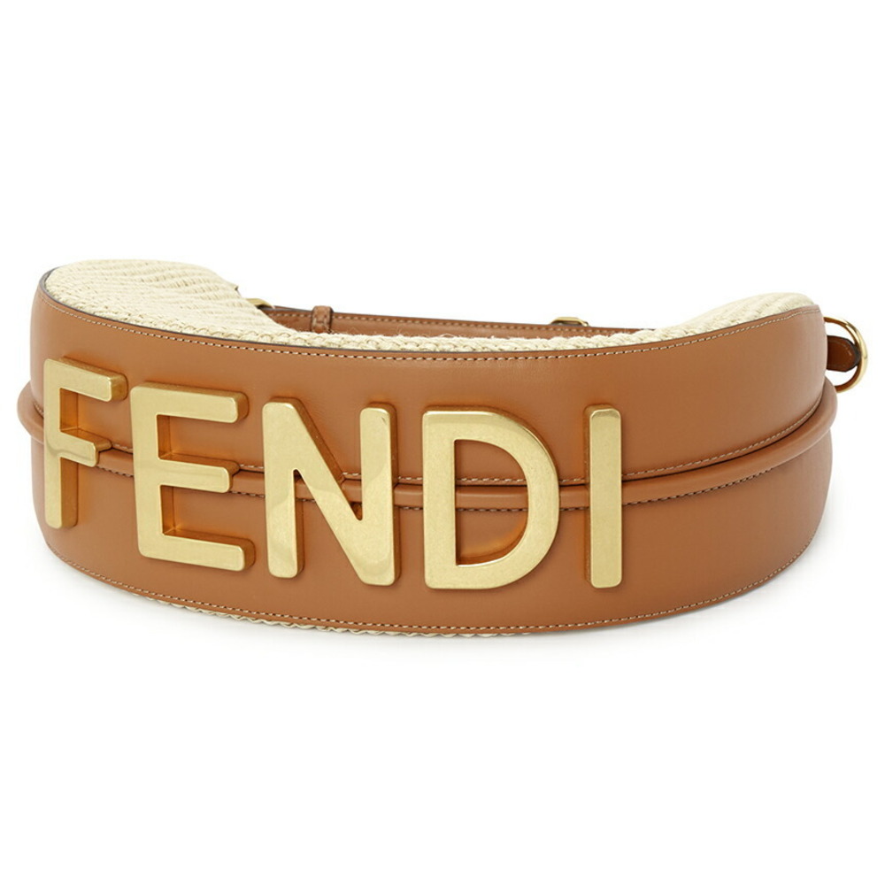 FENDI FF Jacquard Shopper Tote Shoulder Bag Brown - Picture 5 of 8